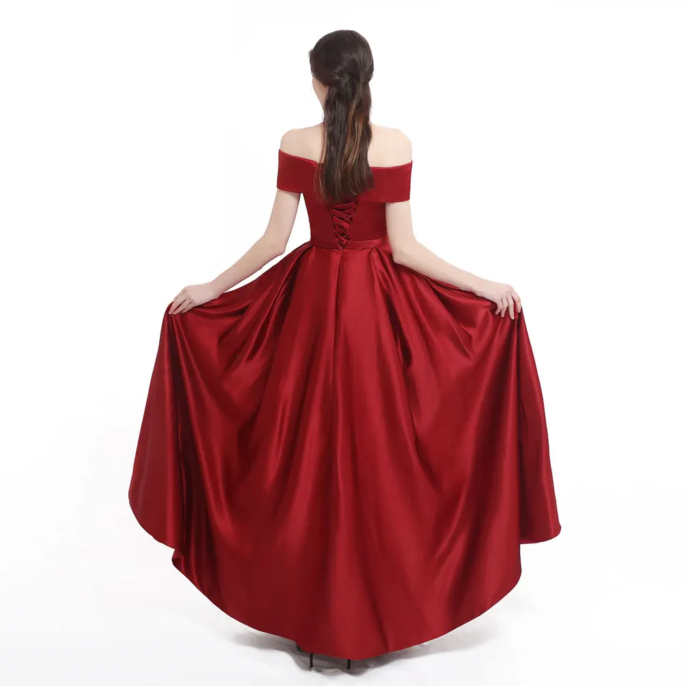 Новое поступление Бургундия Красный вечернее платье Vestido De Noiva Sereia Выходные туфли
