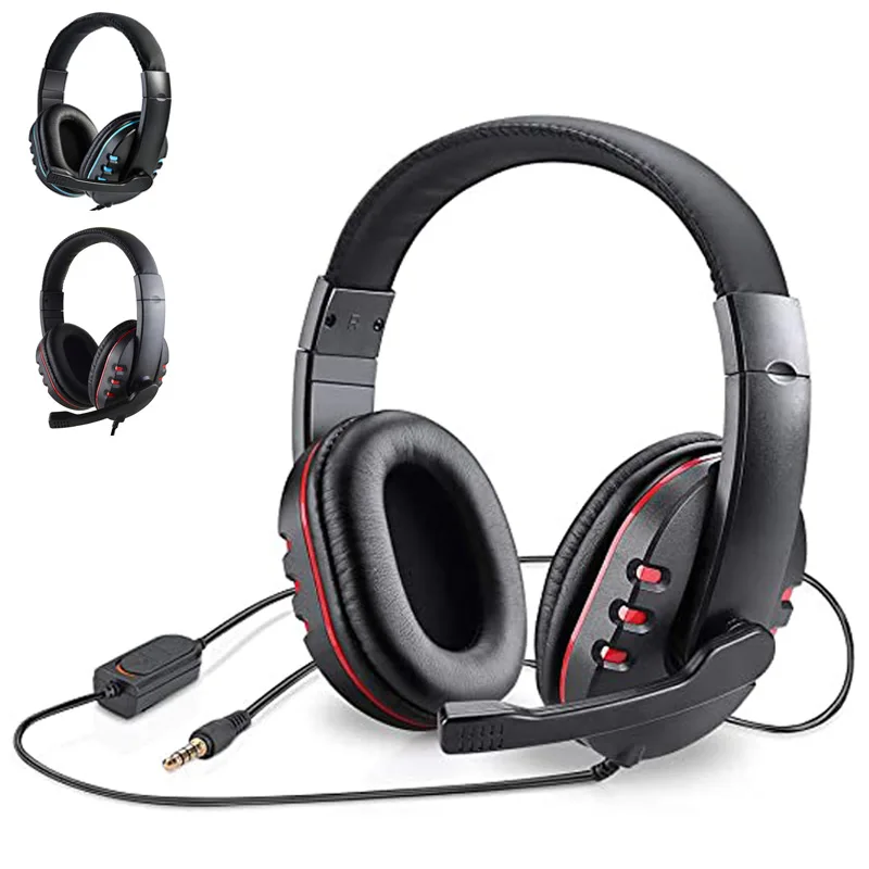 

New Stereo Gaming Headset For Xbox one PS4 PC 3.5mm Wired Over-Head Gamer Headphone With Microphone Volume Control Game Earphone