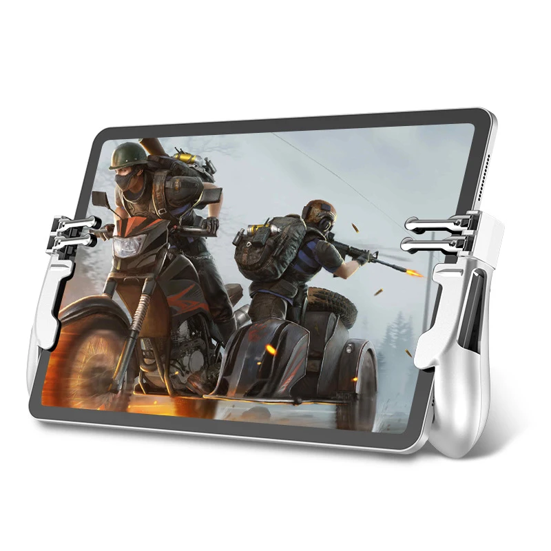 Триггеры для Pubg Mobile для Ipad шесть пальцев пубг контроллер для Ipad Pubg Mobile 6 контроллер L1 R1 Кнопка огня джойстик - Цвет: White