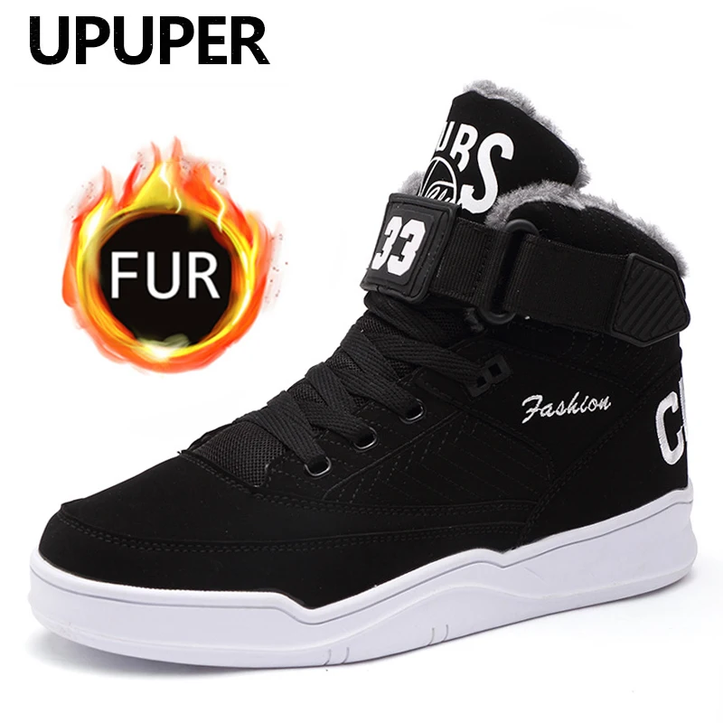 Модные мужские зимние ботинки UPUPER удобные плюшевые теплые кроссовки для мужчин