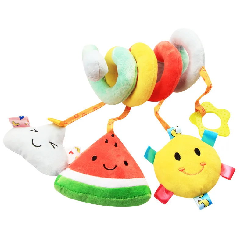 

0-12 months Soft Infant Crib Bed Stroller Toy Spiral Baby Toy For Newborns Car Seat Educational Rattles Baby Towel baby Toys