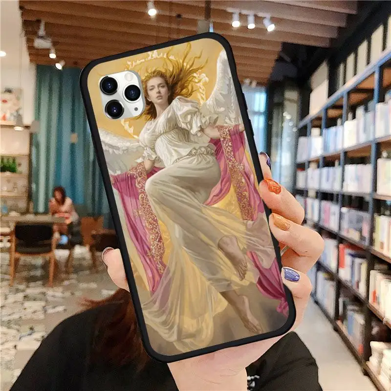 

Wing Angel Girls newly arrive Phone Case for iPhone 11 12 pro MINI XS MAX 8 7 6 6S Plus X 5S SE 2020 XR