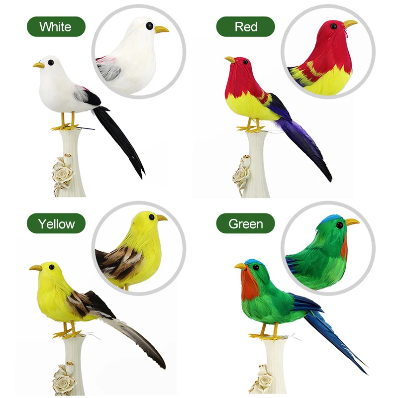 

Garden Statues Artificial Bird Ornament Decorative Simulation Colorful Fake Bird Garden Decoration for Porch Home Patio NEWEST