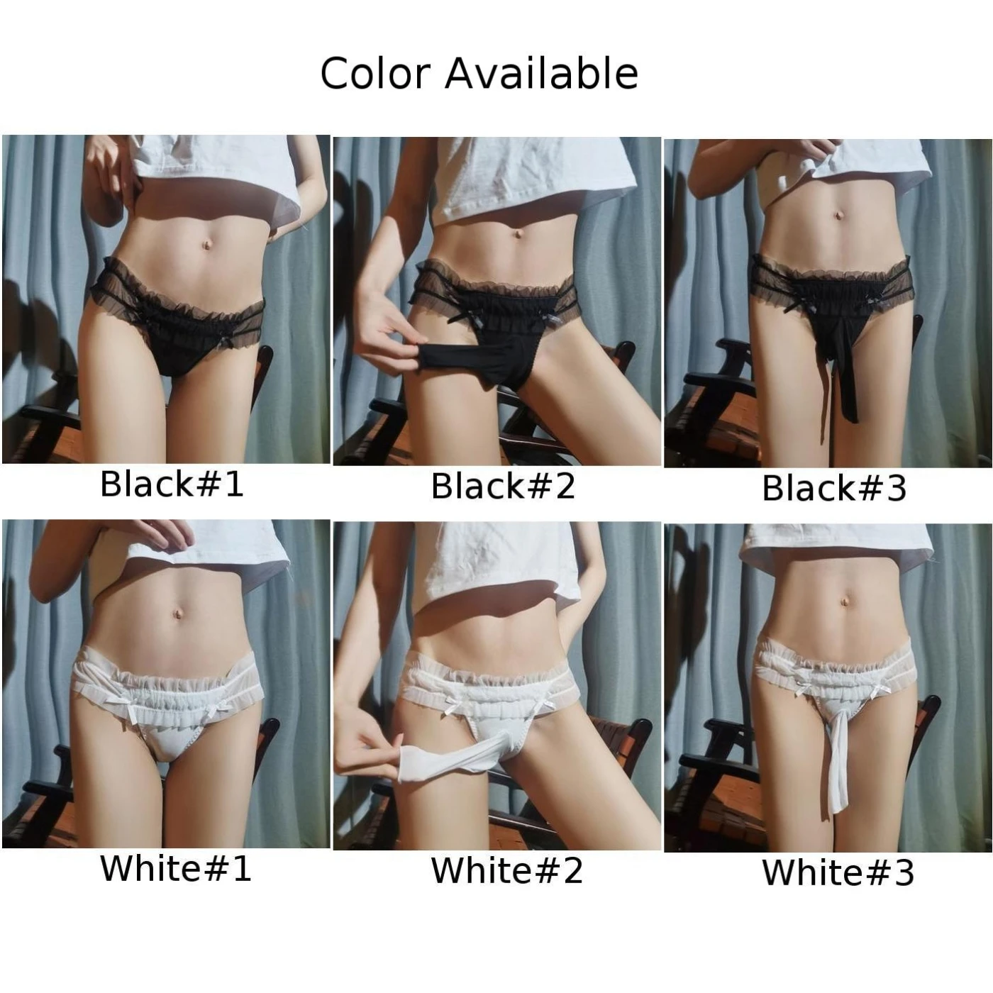 

Open/Closed Sheath Panties Men Sexy Lace Shiny Sheer Sissy Briefs See Through Underwear Man U Convex Pouch Thong Cock Ring Slip