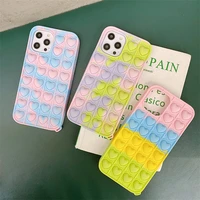 agrotera soft silicone case cover for iphone 7 8 plus x xs xr 11 12 13 mini pro max pop it fidget toys autism anxiety relief
