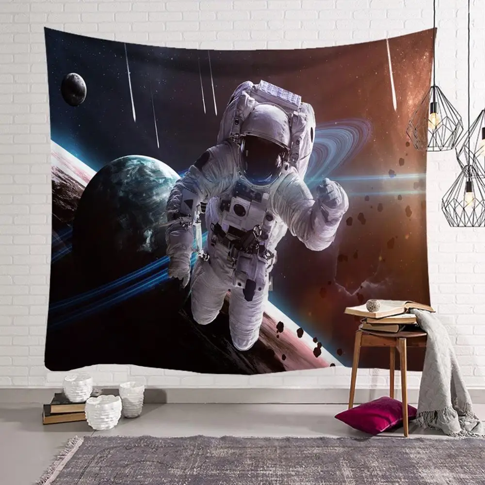 3D галактика Psychedelic настенный гобелен планеты пространство спальня висит
