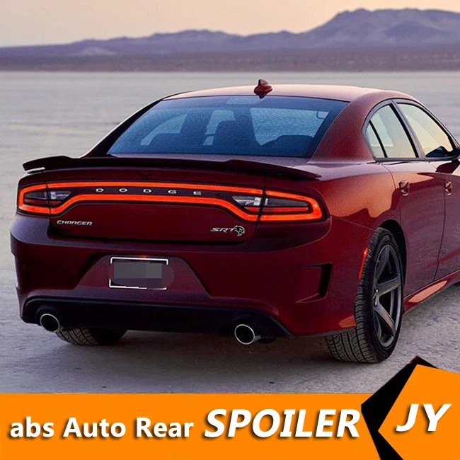 For Charger Spoiler 2015-2017 Dodge Charger sedan Spoiler ABT ABS plastic Material Car Rear Wing Color Rear Spoiler