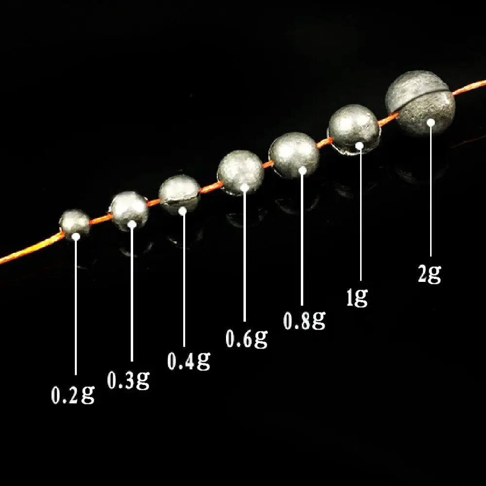 205 шт. набор свинцовых рыболовных снастей для открытой рыбалки 0 2-0 8 г круглая