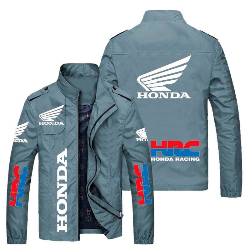 

2022 New Honda Motorcycle Racing HRC Jacket Honda Wing Logo Print Jacket Casual Windbreaker Trend Slim Biker Riding Jacket Coats