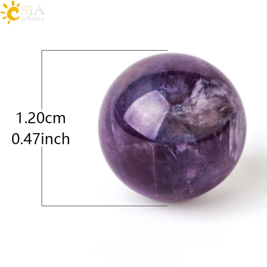CSJA 12mm Round Natural Stone Beads for Bracelet Jewelry Making Bulk No Hole Gem Stones Loose Crystal Bead Needlework G879 - купить по