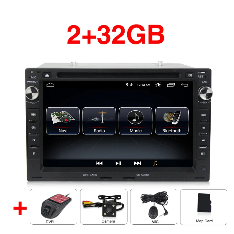 Android 9 сенсорный экран 2din 7 дюймов стерео dvd gps Navi авторадио для Volkswagen VW Passat/JETTA/Bora/Polo/GOLF CHICO/SHARAN - Цвет: 32G