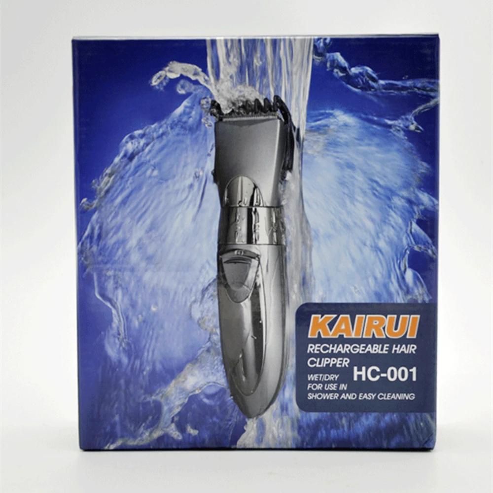 Модная машинка для стрижки волос, полностью водонепроницаемая, перезаряжаемая, гарантия 3 года, для детей и взрослых. KAIRUI HC-001(220 В