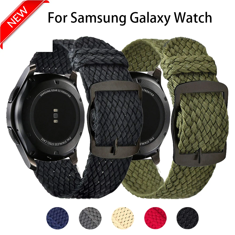 20mm 22mm Nylon Loop Band For Samsung Galaxy Watch 3 41mm 45mm Active2 40mm 44mm Gear S3 Amazfit Breathable Watchband 22mm 20mm