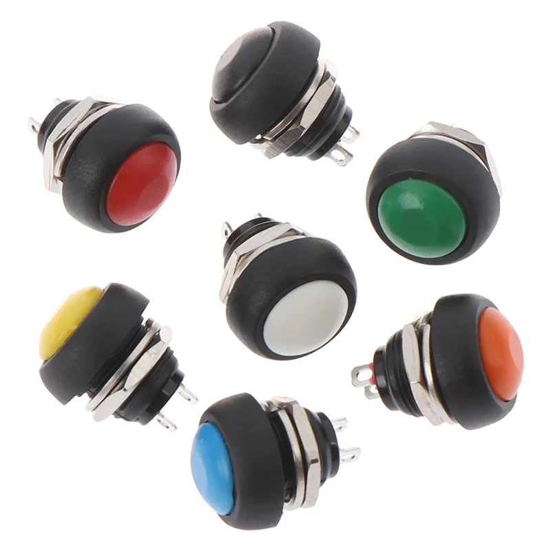 2 шт./лот 12 мм без блокировки 2Pin переключатель водонепроницаемый Мгновенный