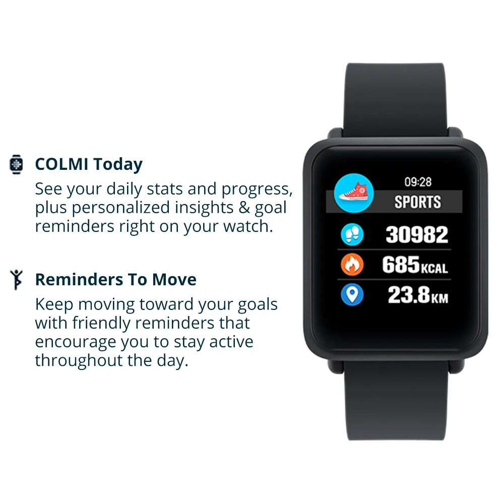 COLMI спортивные Смарт часы M28 водонепроницаемый монитор сердечного ритма фитнес