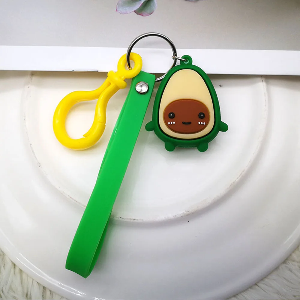 Брелок для ключей с 3d-подвеской в форме сердца девушки имитация авокадо мягкая