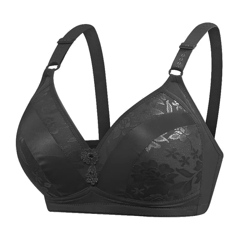

Sexy Deep V Bra Large Size Gather Together Bras Beauty Breast Brassiere Floral Lace Padded Lingerie Plus Size 42-48