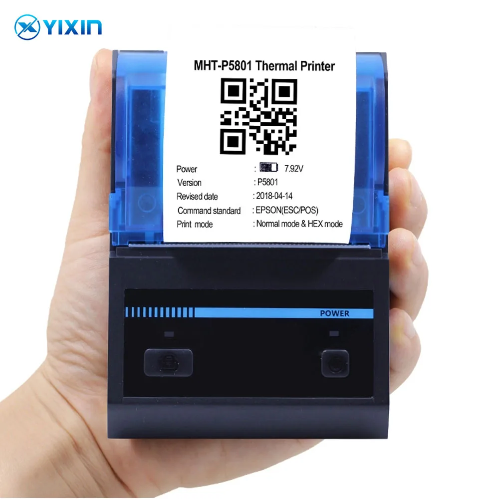 

2 in1 80mm Mobile Portable Thermal Receipt Label Printer USB Bluetooth Pocket Printer for Small Business POS Mini Mobile Printer