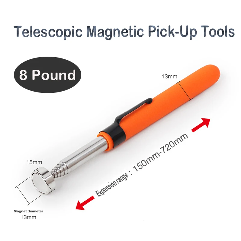 

Adjustable Telescopic Magnetic Pick-Up Tools Grip Extendable Long Reaching Pen Handy Tool for Picking Up With Powerful magnet
