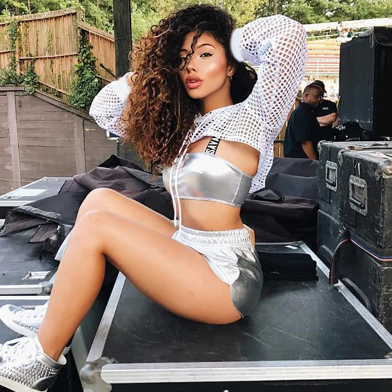 2020 женская прозрачная сетчатая накидка с длинным рукавом топ капюшоном летние