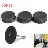 36pcs 32mm abrasive cutting discs cut off wheels disc for rotary tools electric metal wood cutting tool with mandrel