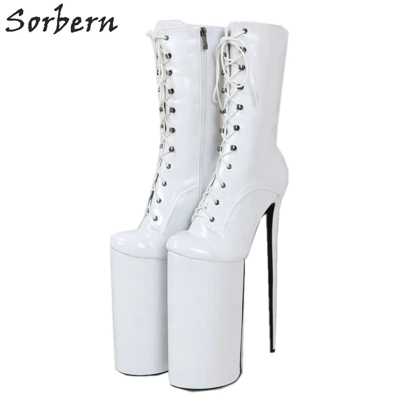 Женские ботинки на высоком каблуке со шнуровкой 12 дюймов | Обувь