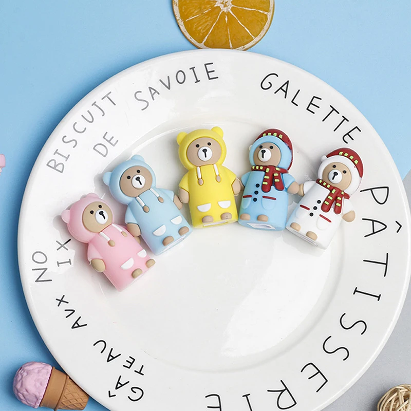 

Милая мультяшная мягкая точилка для карандашей в виде медведя, милые школьные принадлежности, канцелярские товары, детский подарок, канцел...