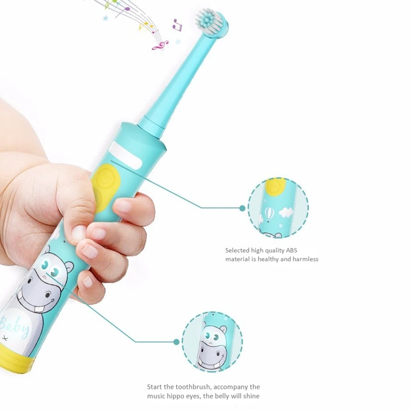 Перезаряжаемая электрическая зубная щетка для детей забота о Десне вращающаяся