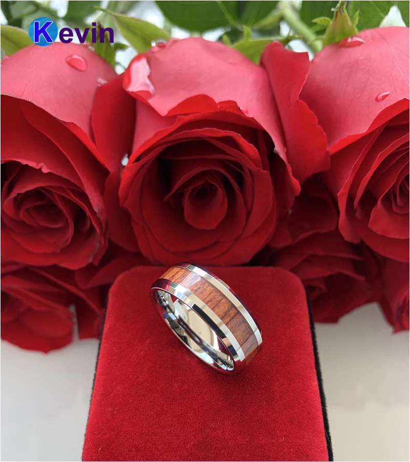 Мужское женское мужское кольцо из карбида вольфрама обручальное скошенная