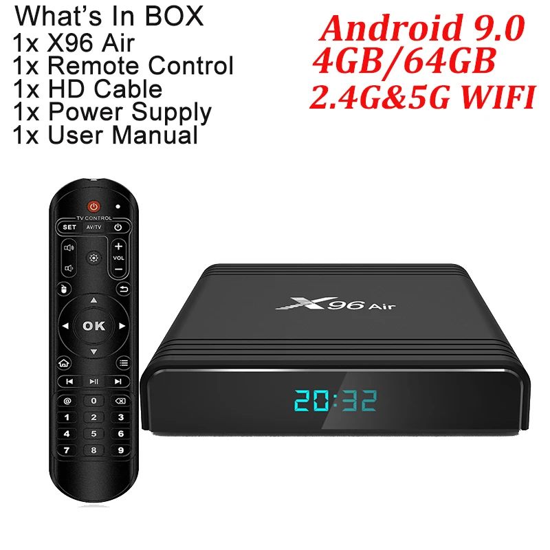 4GB 64GB A95X плюс ТВ Box Android 8,1 Amlogic S905 Y2 4 Гб DDR4 32 Гб Встроенная память 2,4 г/5G, Wi-Fi, USB3.0 BT4.2 Поддержка 4 K H.265 смарт-медиа-плеер андроид тв приставка - Цвет: 4GB 64GB