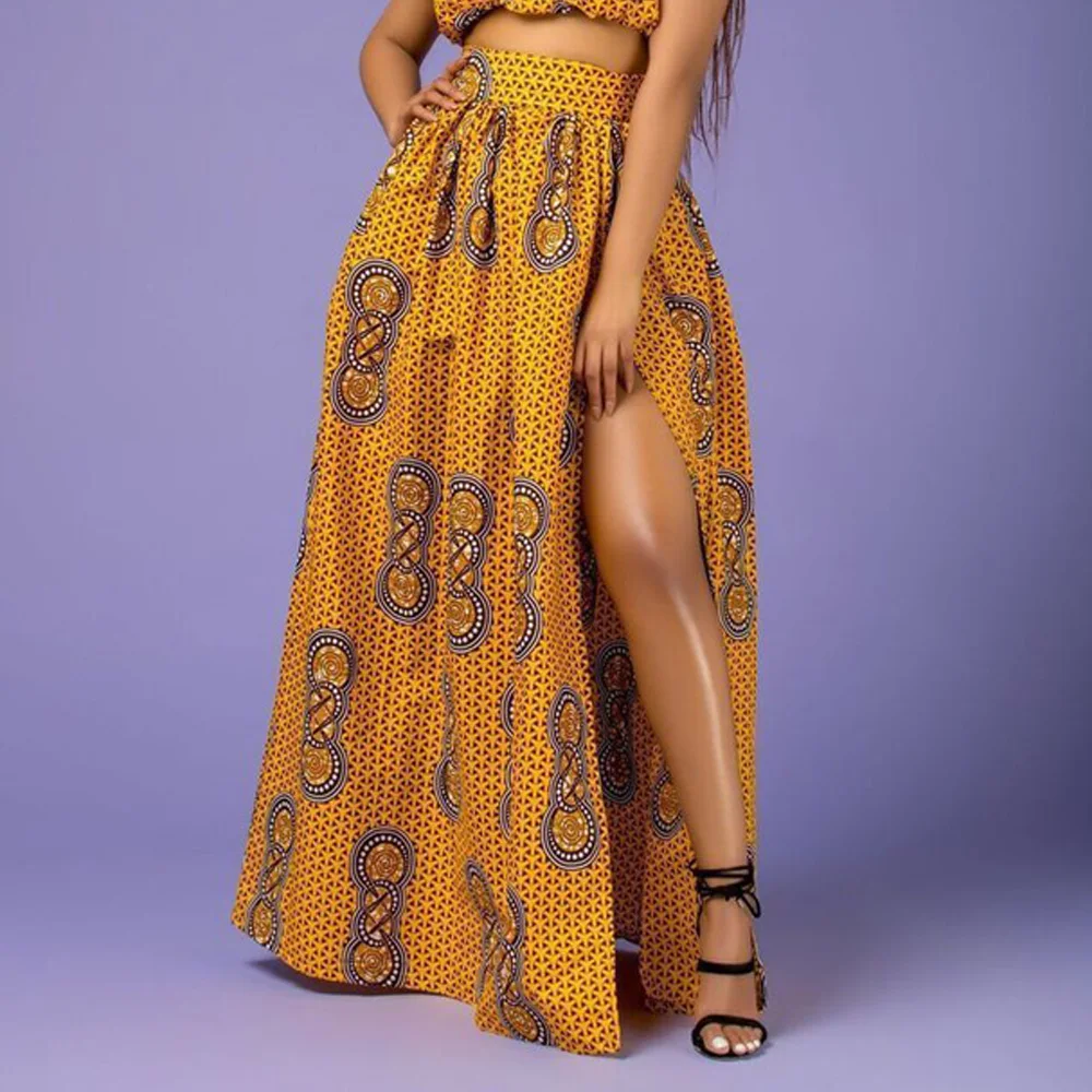 

Женская юбка в африканском стиле, повседневная юбка в нигерийском стиле с принтом в виде батика и Анкары, весна-лето 2021