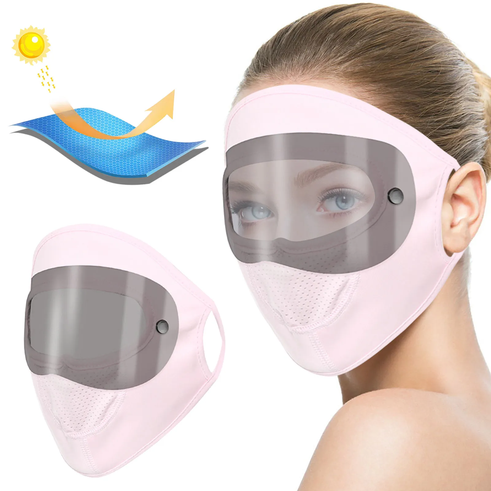 Kitchen Onion Goggles Oil-splash Masks Full Face Ice Silk Mask Adult Stretchy Eye Protection Dust-proof Breathable Washable | Дом и сад