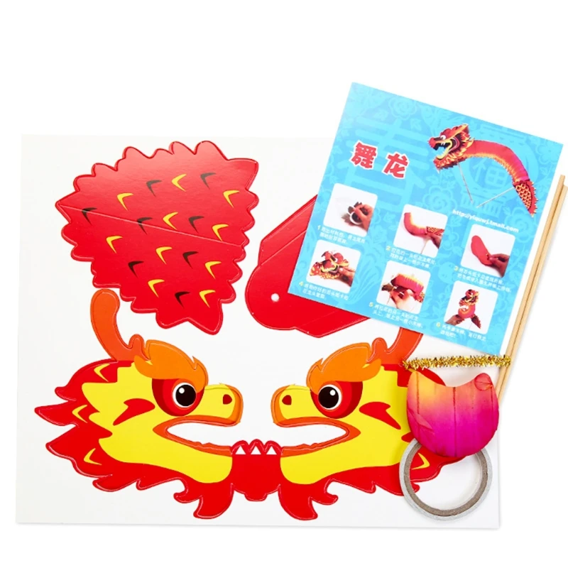 

4pcs 3D Chinese New Year Dragon Garland Hanging Decoration Art Crafts for Spring Festival Party Ornaments