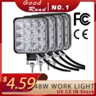 Противотуманные фасветильник 48 Вт, 42 Вт, круглые, квадратные, противотуманные фары, противотуманные фары, прожсветильник, пыленепроницаемые, для джипов, внедорожников, грузовиков, квадроциклов, транспортных средств, морских судов