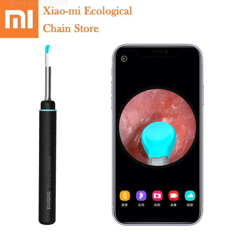 Xiaomi bebird эндоскоп для очистки ушей, визуальная Ушная ложка 3,5 мм 300 Вт, мини-камера, ушной отоскоп, Бороскоп, набор инструментов для ушей