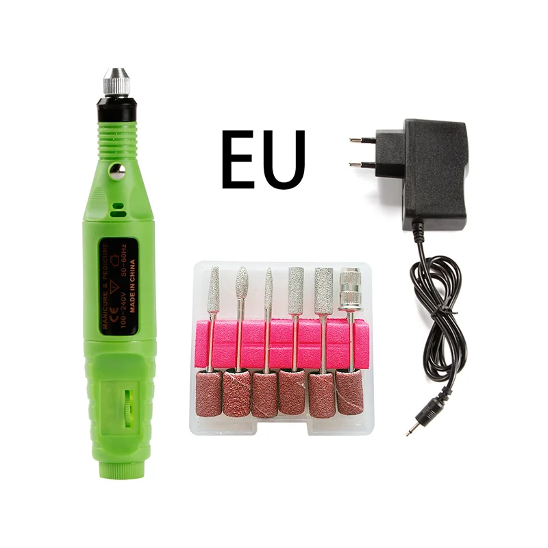Электрический аппарат для маникюра USB кабель для удаления кутикулы Гель инструмент для ногтей фрезерные сверла шлифовальные фрезы педикюрный станок - Цвет: GJ1451GEU