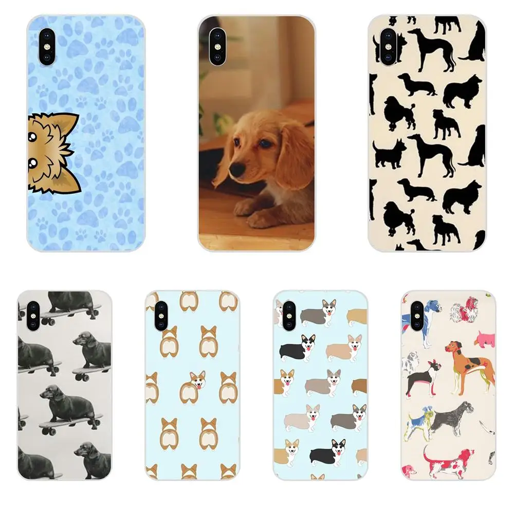 Мультфильм животных такса Силуэт Собаки для Galaxy Alpha Note 10 Pro A10 A20 A20E A30 A40 A50 A60 A70 A80 A90