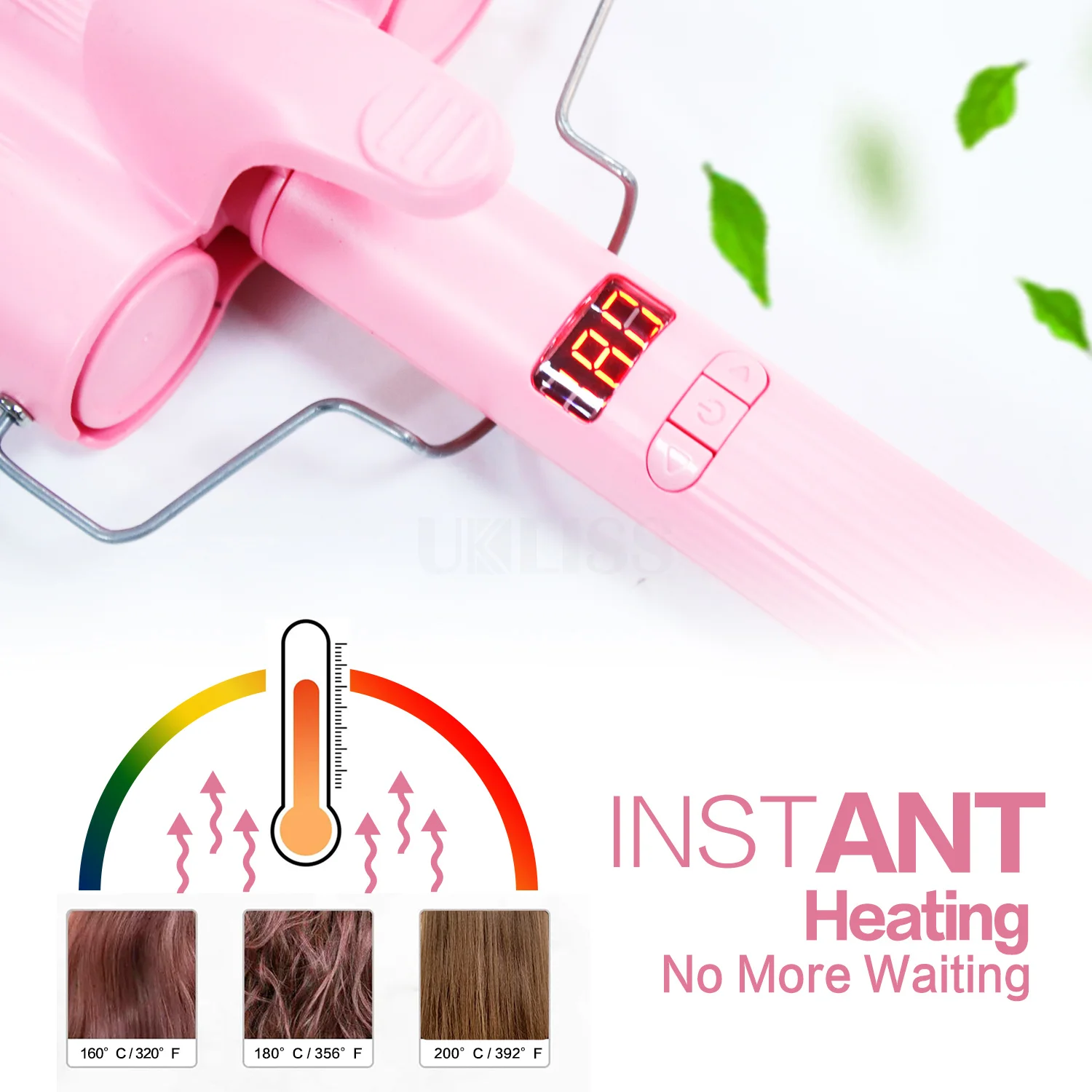 Щипцы для завивки волос плойка с тремя керамическими валиками инструмент