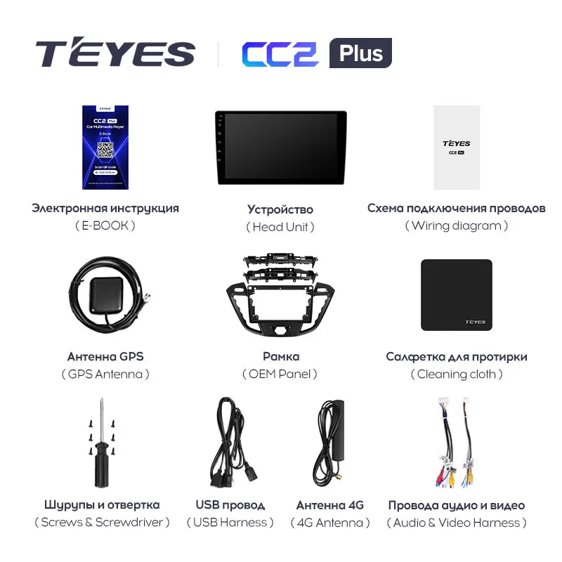 TEYES CC2L и CC2 Plus Штатная магнитола For Форд Турнео Кастом 1 Ford Tourneo Custom I Transit 2012 - 2021 Android