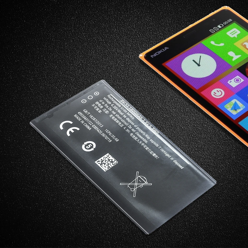 Аккумулятор для смартфона KiKiss 1800 мАч внешний аккумулятор Nokia X2 X2DS 1013 X + Plus BV BV-5S