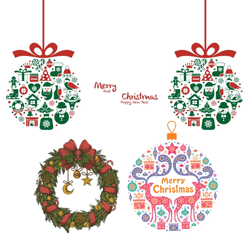 

Рождественские наклейки на стену и окно, Рождественское украшение для дома, модель 2021, Рождество, Новый год 2022