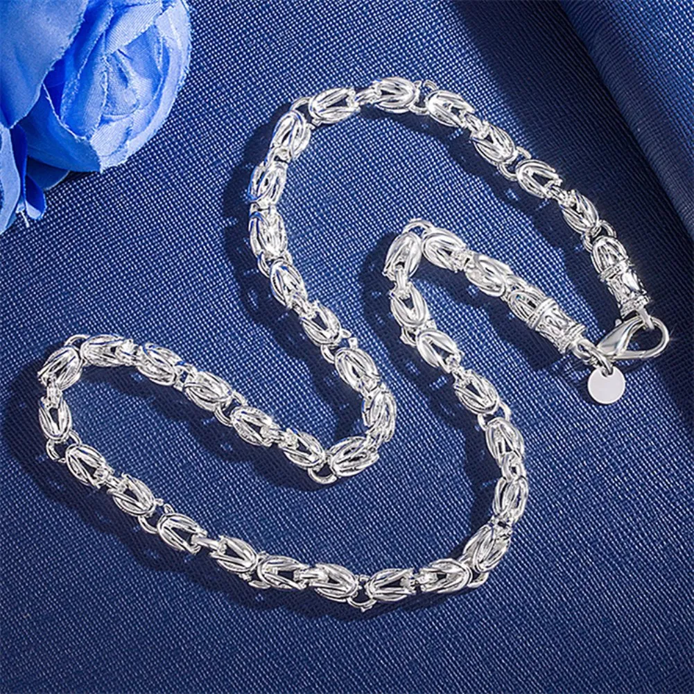 

Fashion Silver Plated Men Necklace Dragon Head Beads Design Chain for Business Men Hiphop Party Gift Men Jewelry JXL023