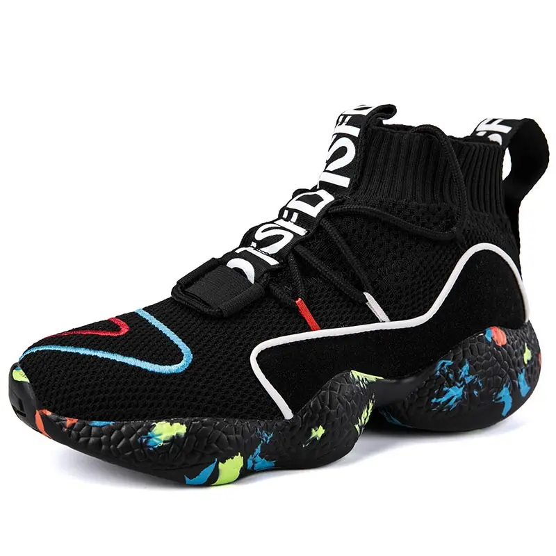 Летняя мужская спортивная обувь с высоким берцем размера плюс женские кроссовки