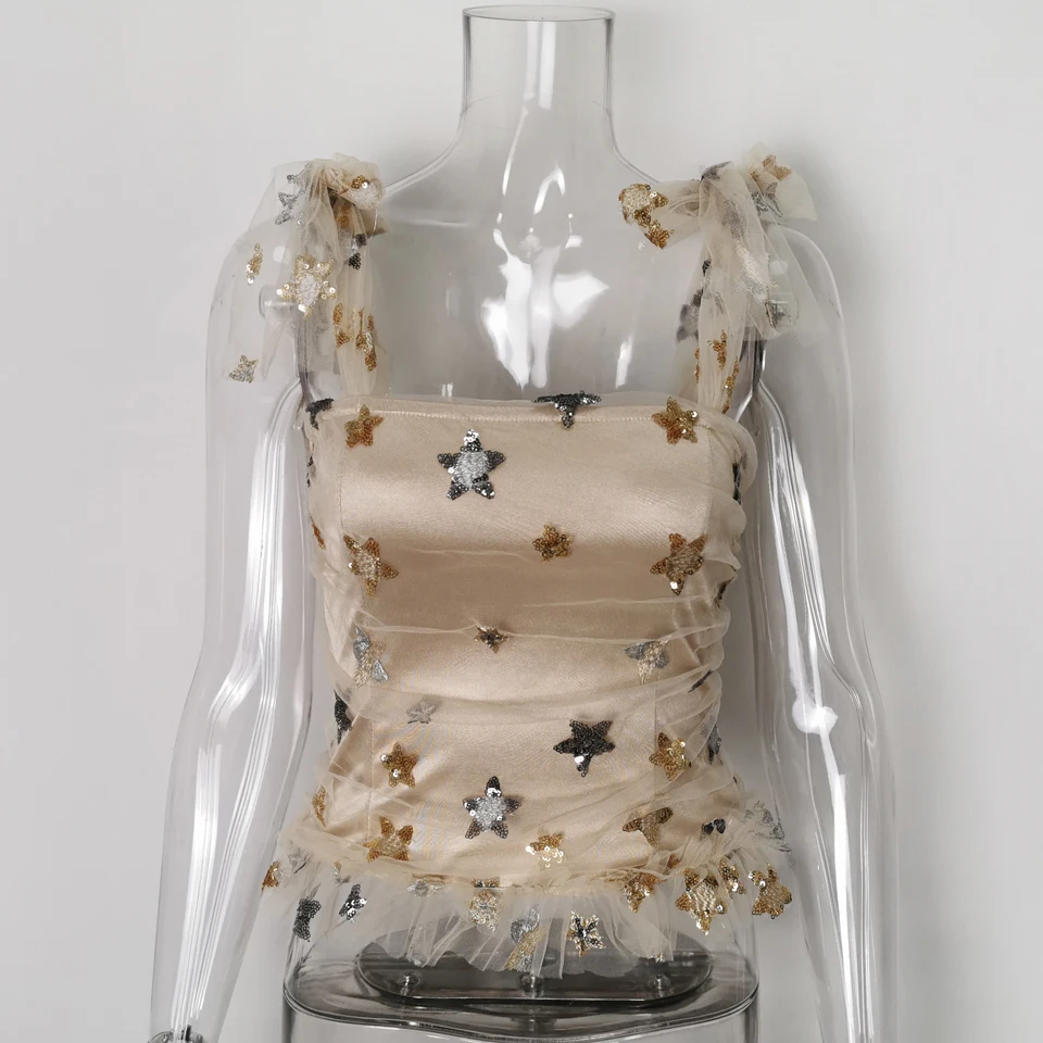 Karlofea Новинка жилет на бретельках укороченные топы для женщин стильные наряды с