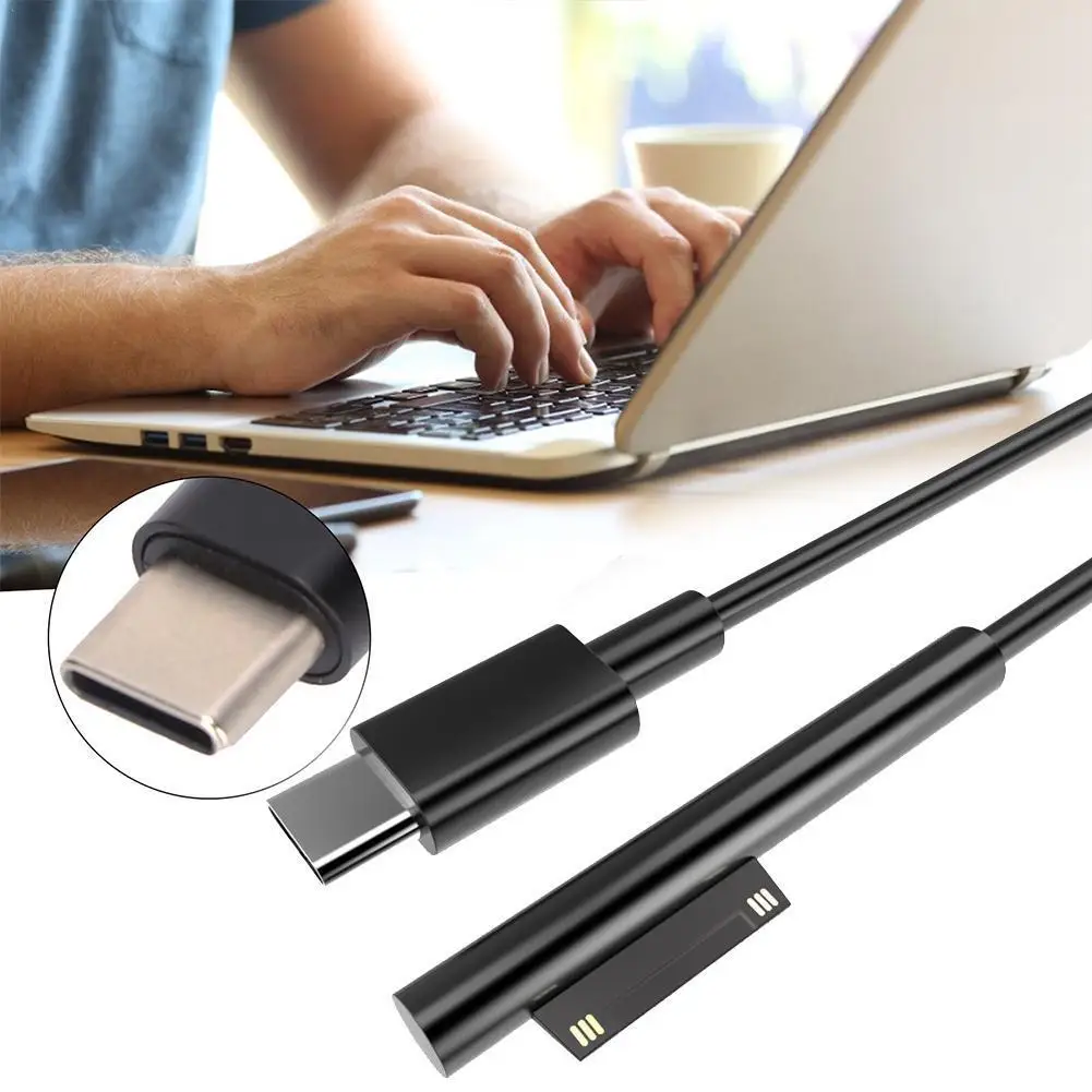 

USB Type C Power Supply Charger Adapter Cable 15V 3A PD Fast Charging Cable for Microsoft Charger Pro 7/6/5/4/3 Book 2