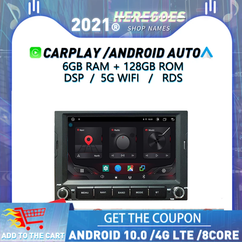 Carplay DSP Android 10 4G LTE автомобильный DVD-плеер GPS карта Bluetooth радио для PEUGEOT 3008 5008 Partner CITROEN