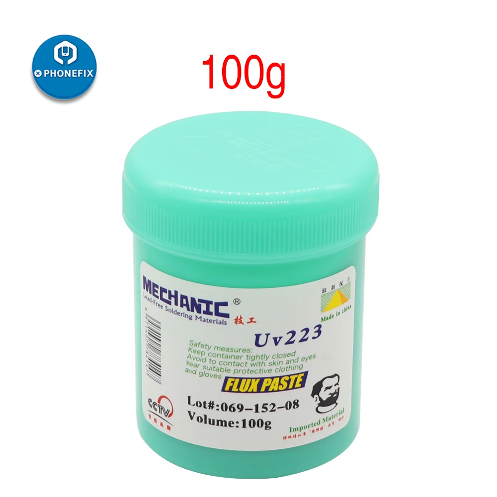 100G UV223 Механик UV223 UV559 BGA флюс паяльной пасты для ремонта iPhone Soldeing инструменты бессвинцовый SMD припой Сопротивление Пасты флюс сварочная паста - Цвет: 100G UV223