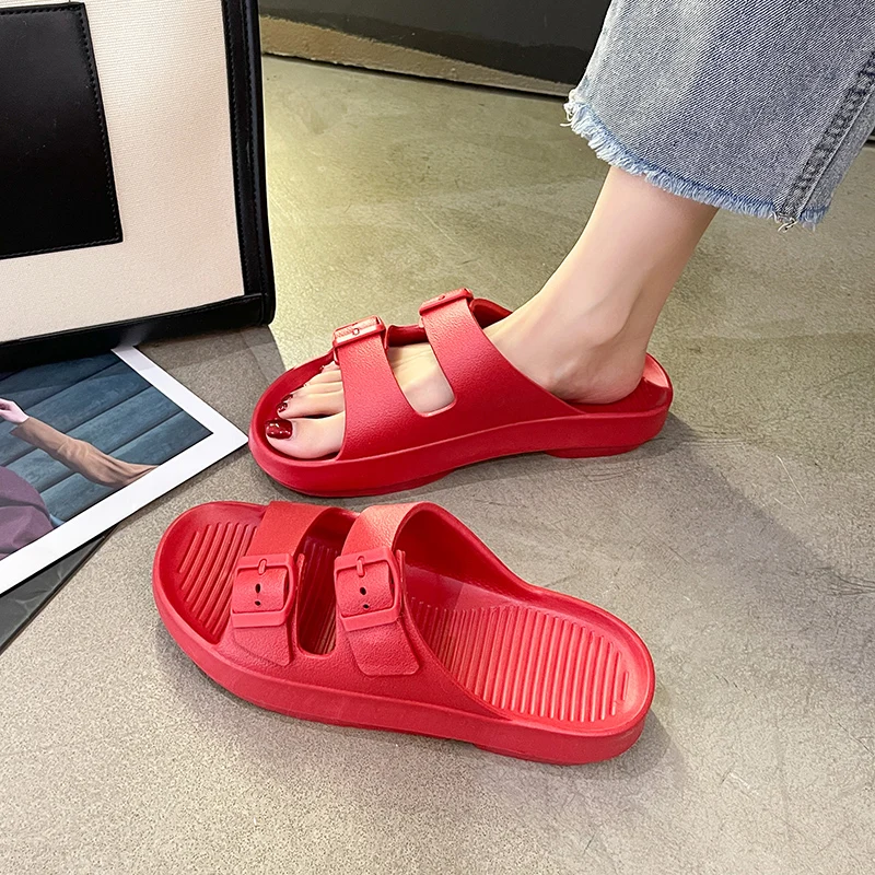 2021 New Slippers Female Summer Korean Couples Flip-flops Outdoor Wear Indoor Home Soft Bottom Non-slip Sandals And Slippers Men