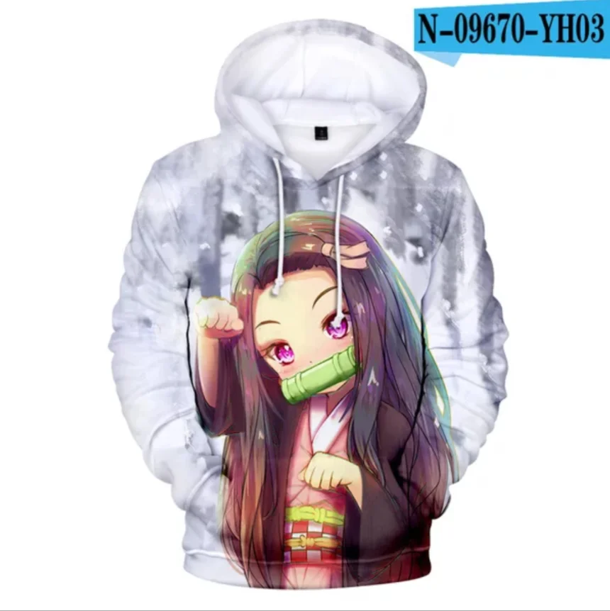 

2021 New 3D Print anime Demon Slayer Hoodies Men/Women Sweatshirts Cartoon Harajuku Demon Slayer 3D hoodie Autumn Pullovers