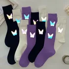 Японский стиль Харадзюку ночного отражения светильник Носки забавные носки с принтом Носки милые носочки Носки уличный стиль хип-хоп скейтборд носки с бабочками Носки